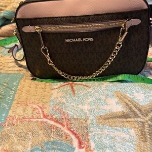 Michael Kors Dark Brown Logo Crossbody